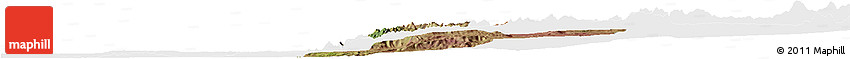 Satellite Horizon Map of Quilenda, single color outside