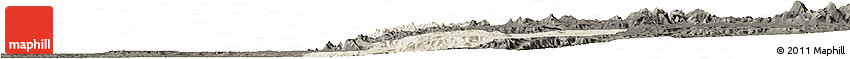 Shaded Relief Horizon Map of Quilenda, darken