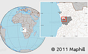 Gray Location Map of Quilenda, highlighted country, highlighted parent region