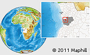 Physical Location Map of Quilenda, highlighted country, highlighted parent region