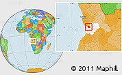 Political Location Map of Quilenda, highlighted parent region