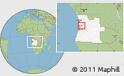 Savanna Style Location Map of Quilenda, highlighted country, within the entire country