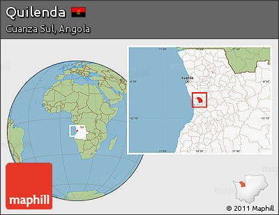 Savanna Style Location Map of Quilenda, highlighted country
