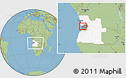 Savanna Style Location Map of Quilenda, highlighted country, highlighted parent region, within the entire country