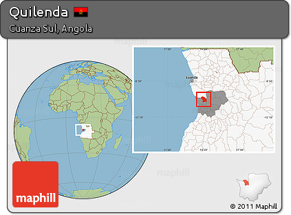 Savanna Style Location Map of Quilenda, highlighted country, highlighted parent region