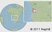Savanna Style Location Map of Quilenda, highlighted parent region, within the entire country, hill shading
