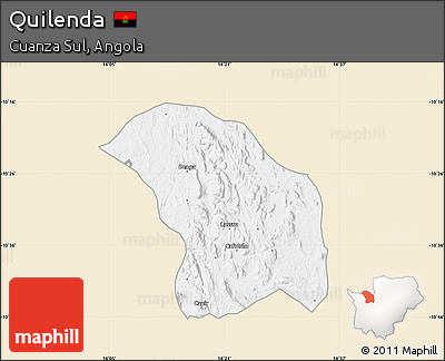 Classic Style Map of Quilenda, single color outside