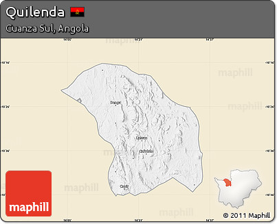 Classic Style Map of Quilenda, single color outside