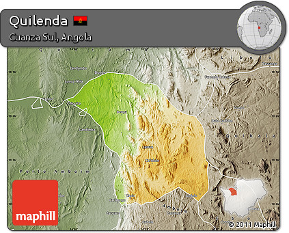 Physical Map of Quilenda, semi-desaturated