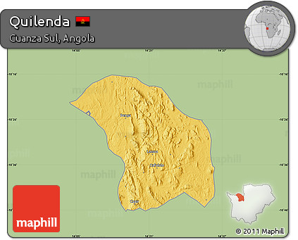 Savanna Style Map of Quilenda, single color outside