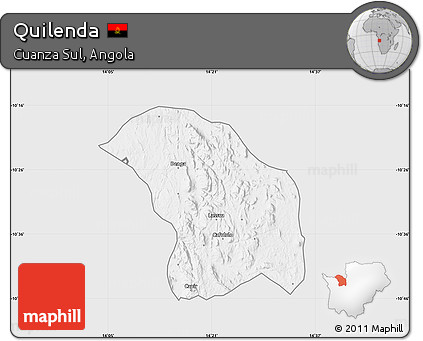 Silver Style Map of Quilenda, single color outside