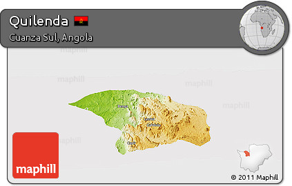 Physical Panoramic Map of Quilenda, cropped outside