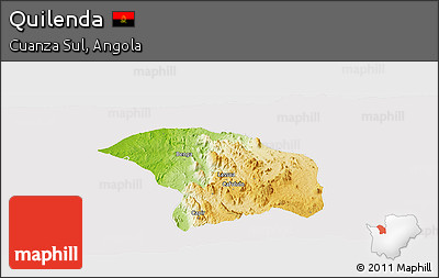 Physical Panoramic Map of Quilenda, cropped outside
