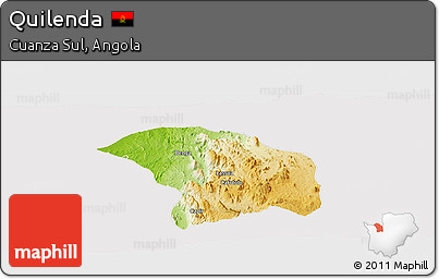 Physical Panoramic Map of Quilenda, cropped outside