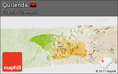 Physical Panoramic Map of Quilenda, lighten