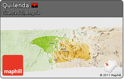 Physical Panoramic Map of Quilenda, lighten