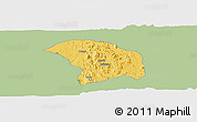 Savanna Style Panoramic Map of Quilenda, single color outside