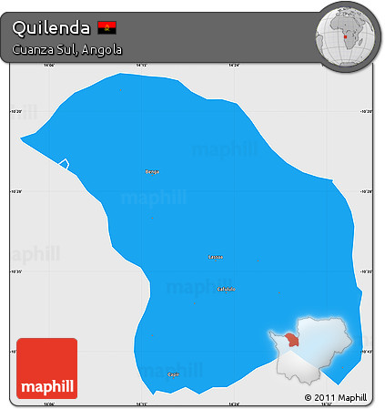 Political Simple Map of Quilenda, single color outside