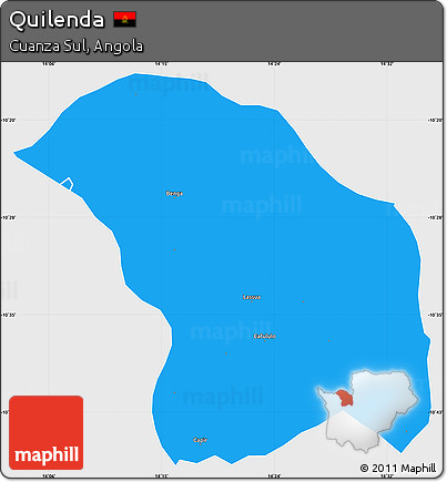 Political Simple Map of Quilenda, single color outside
