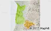 Physical 3D Map of Sumbe, lighten, semi-desaturated