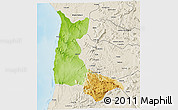 Physical 3D Map of Sumbe, shaded relief outside