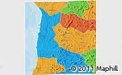 Political 3D Map of Sumbe