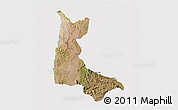 Satellite 3D Map of Sumbe, cropped outside
