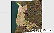 Satellite 3D Map of Sumbe, darken