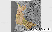 Satellite 3D Map of Sumbe, desaturated