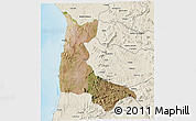 Satellite 3D Map of Sumbe, shaded relief outside