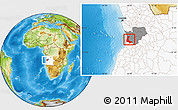 Physical Location Map of Sumbe, highlighted country, highlighted parent region
