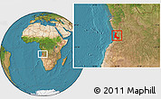 Satellite Location Map of Sumbe