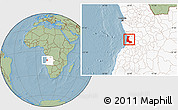Savanna Style Location Map of Sumbe, highlighted country, hill shading
