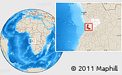 Shaded Relief Location Map of Sumbe, highlighted parent region