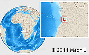 Shaded Relief Location Map of Sumbe
