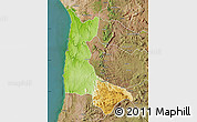 Physical Map of Sumbe, satellite outside