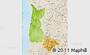 Physical Map of Sumbe, shaded relief outside