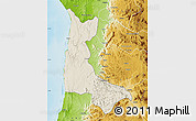 Shaded Relief Map of Sumbe, physical outside