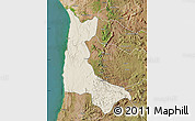 Shaded Relief Map of Sumbe, satellite outside