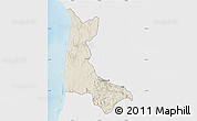 Shaded Relief Map of Sumbe, single color outside