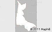 Gray Simple Map of Sumbe, cropped outside