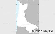 Gray Simple Map of Sumbe, single color outside
