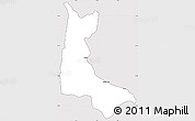 Silver Style Simple Map of Sumbe, cropped outside