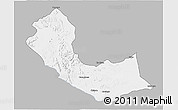 Gray 3D Map of Curoca, single color outside