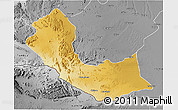 Physical 3D Map of Curoca, desaturated