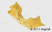 Physical 3D Map of Curoca, single color outside