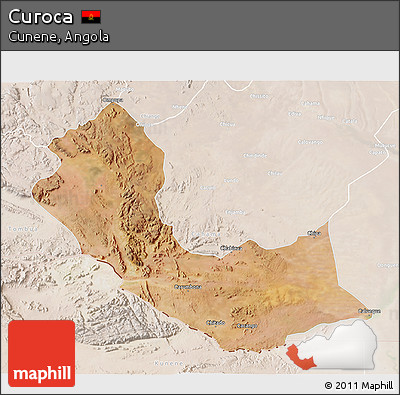 Satellite 3D Map of Curoca, lighten