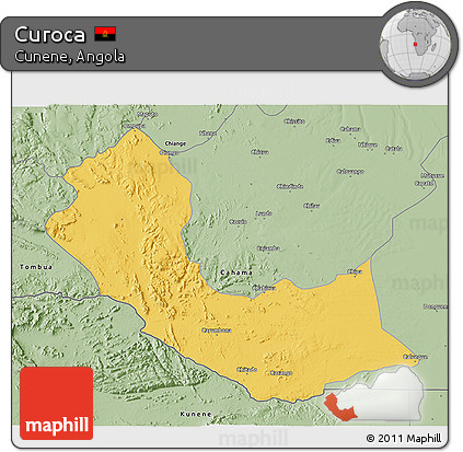 Savanna Style 3D Map of Curoca