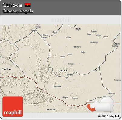 Shaded Relief 3D Map of Curoca
