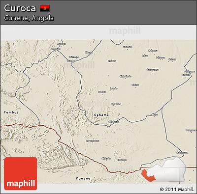 Shaded Relief 3D Map of Curoca